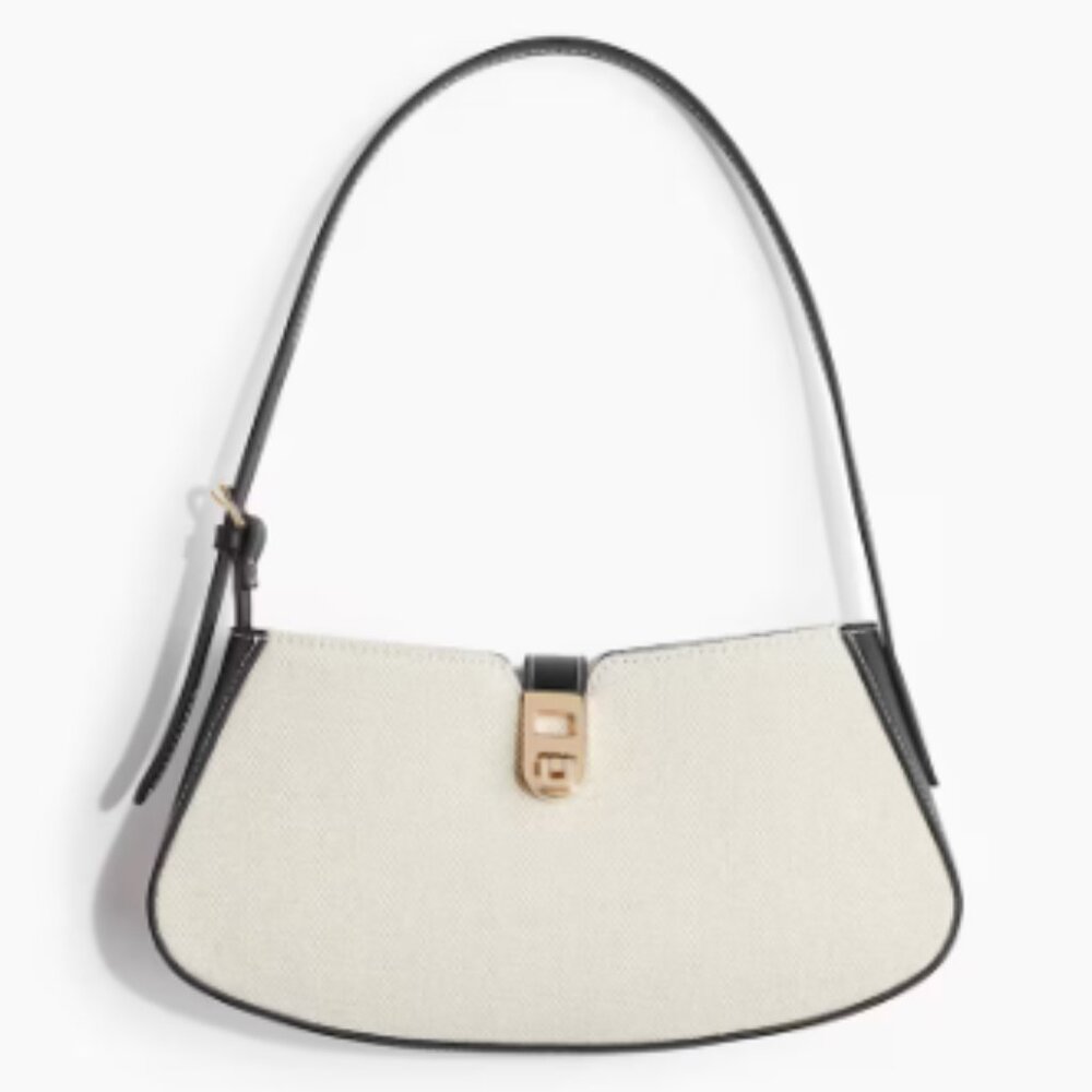 H&M Light Beige/Black Small Shoulder Bag